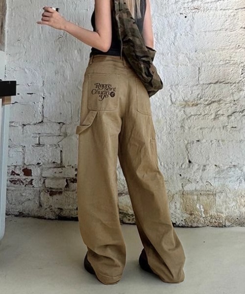 「LADY LIKE」 チノパンツ L ネイビー レディース_画像6