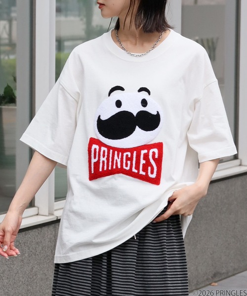 CORPUS SELECT tシャツ 「PRINGLES/プリングルズ」サガラ刺繍 バック