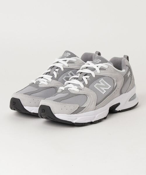 「New Balance」 ローカットスニーカー 24.0cm グレー メンズ_画像4