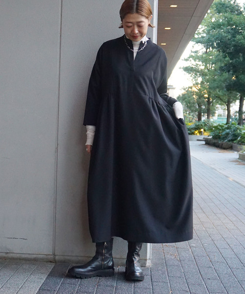 「JOURNAL STANDARD LUXE」 長袖ワンピース FREE ブラック レディース_画像3