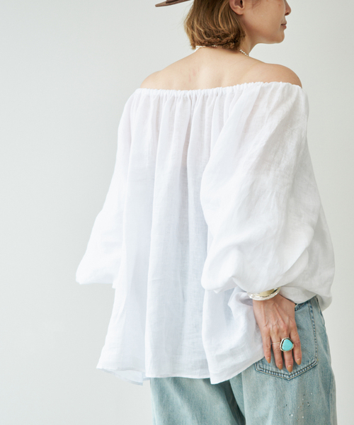 新品タグ付＊DeuxiemeClasse LIBECO Linen ブラウス Deuxieme Classe（ドゥーズィエムクラス） リネンシャツ ブラウス