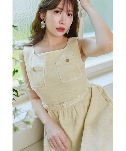Her lip to ワンピース Claline Tweed Dress : ZOZOTOWN Yahoo!店
