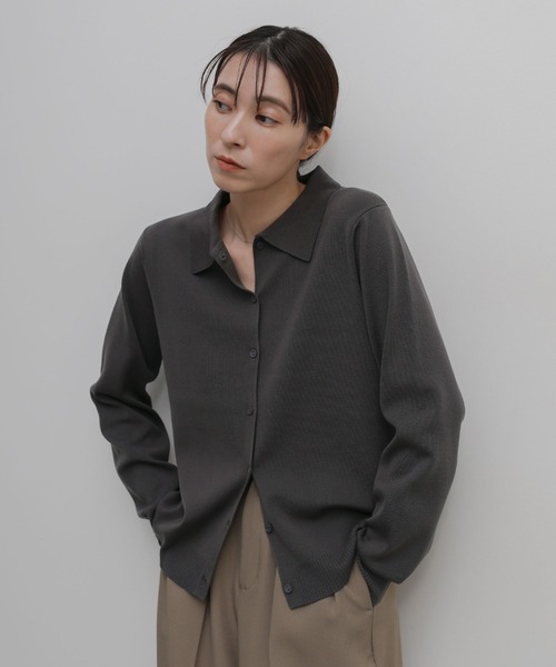 select MOCA（セレクトモカ） カーディガン ポロ衿ニットカーディガン