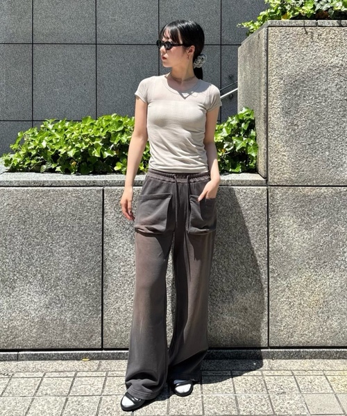 「MILLER」 半袖Tシャツ FREE チャコールグレー レディース_画像2