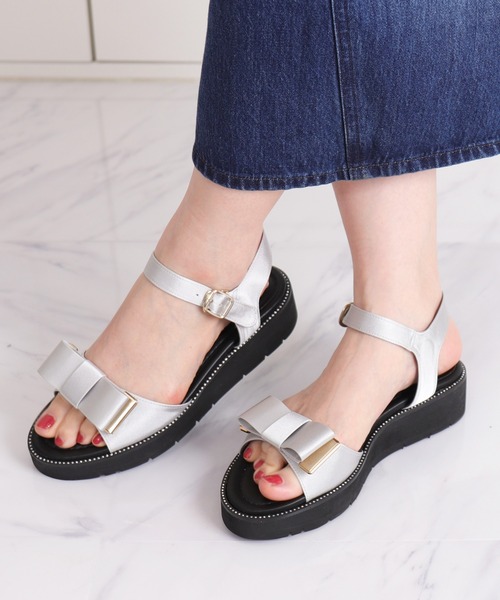 「artemis by DIANA」 フラットサンダル M ブラック レディース_画像9