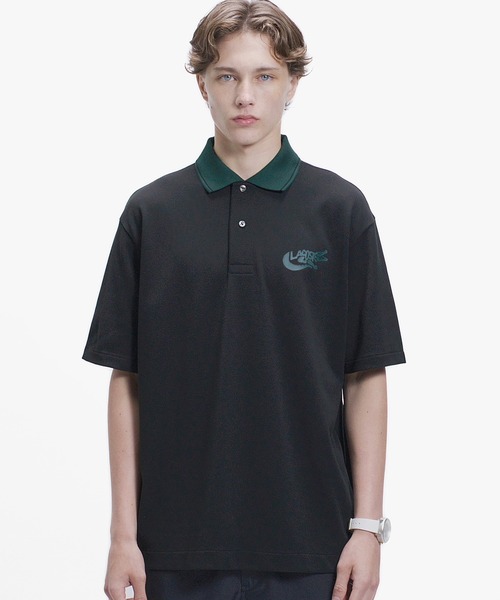LACOSTE（ラコステ） ポロシャツ 半袖 ワニロゴグラフィックボーダー