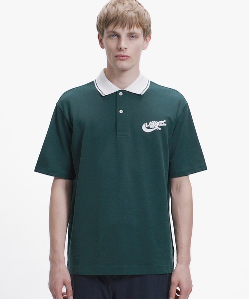 LACOSTE（ラコステ） ポロシャツ 半袖 ワニロゴグラフィックボーダー