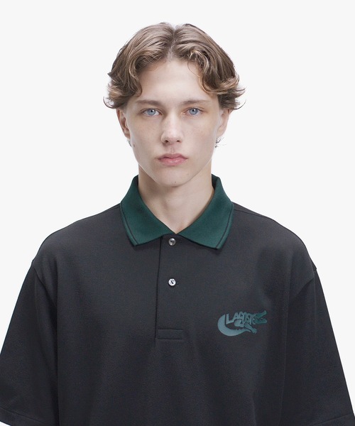LACOSTE（ラコステ） ポロシャツ 半袖 ワニロゴグラフィックボーダー