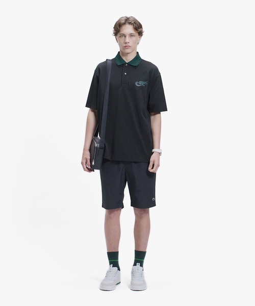 LACOSTE（ラコステ） ポロシャツ 半袖 ワニロゴグラフィックボーダー