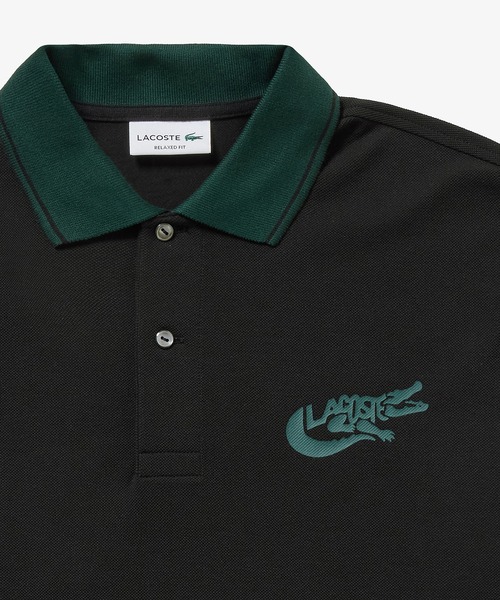 LACOSTE（ラコステ） ポロシャツ 半袖 ワニロゴグラフィックボーダー