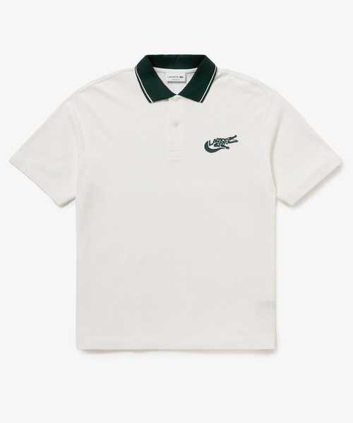 LACOSTE（ラコステ） ポロシャツ 半袖 ワニロゴグラフィックボーダー
