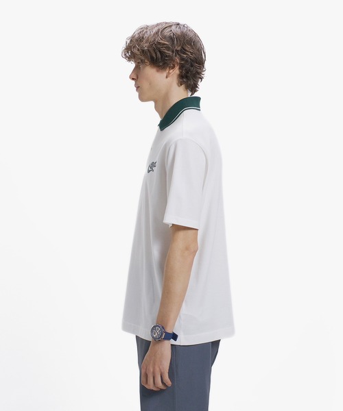 LACOSTE（ラコステ） ポロシャツ 半袖 ワニロゴグラフィックボーダー