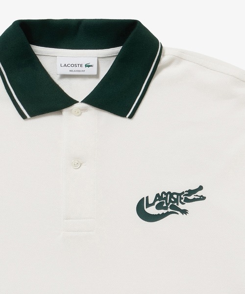 LACOSTE（ラコステ） ポロシャツ 半袖 ワニロゴグラフィックボーダー