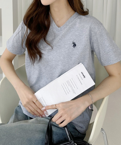 「U.S. POLO ASSN.」 半袖Tシャツ L ブラック レディース_画像8