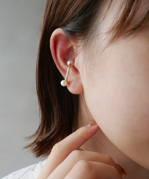 e.m. イヤーカフ パールフープイヤーカフ レディース メンズ  