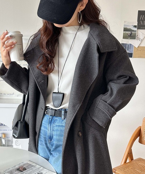 【24AW】スタンドカラーロングコート SENSE OF PLACE by URBAN RESEARCH ステンカラーコート コート