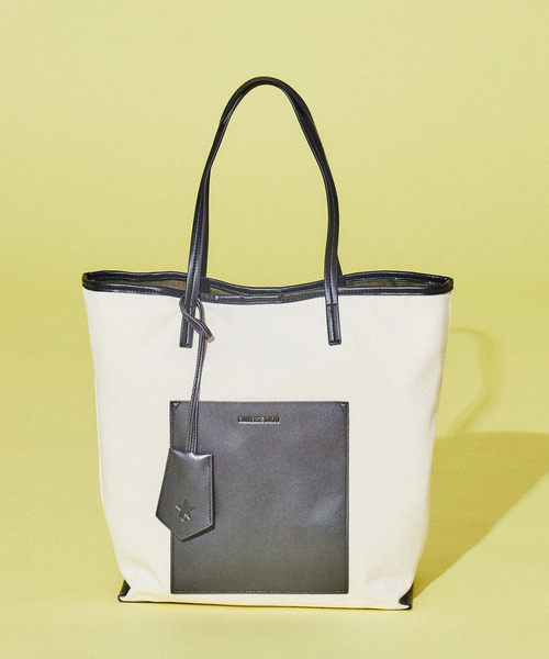 トートバッグ バッグ アウトポケットトートバッグ CONVERSE 本体 合成皮革　裏地