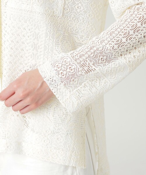 シャツ ブラウス 【ドラマ着用商品】パッチワークレースシャツ ドラマ着用商品