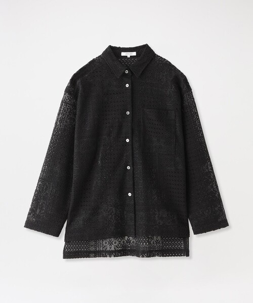シャツ ブラウス 【ドラマ着用商品】パッチワークレースシャツ ドラマ着用商品