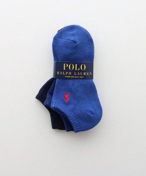 靴下 メンズ 「3足セット」POLO RALPH LAUREN メンズ レディース 足底パイル アーチサポート ワンポイント カラー スニーカーソック｜zozo｜16