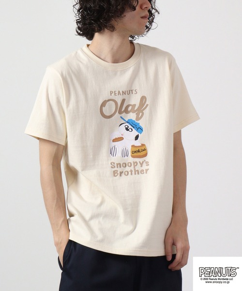 tシャツ 「PEANUTS」スヌーピープリントTシャツ レディース PEANUTS tシャツ スヌーピー プリント Tシャツ 半袖 レディース