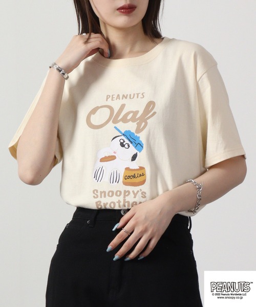PEANUTS tシャツ スヌーピー プリント Tシャツ 半袖 レディース メンズ