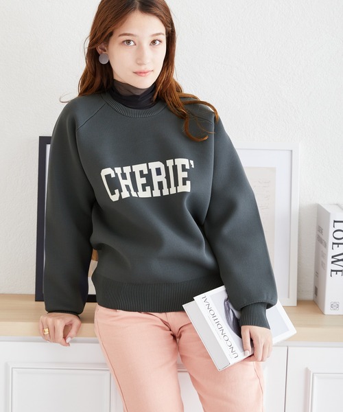 acro（アクロ） ブラウス シャツ スウェット風ロゴニット/AC3310