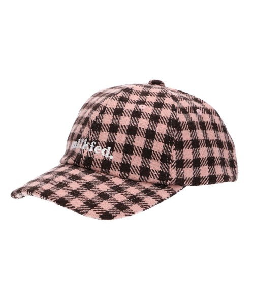 国内配送★MILKFED.★アイシングロゴ チェック柄キャップ 3色 MILKFED. キャップ 帽子 BRUSHED CHECKERED LOGO CAP レディース