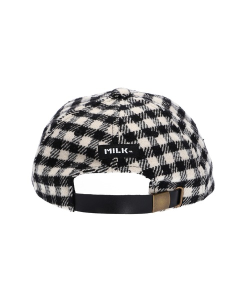 国内配送★MILKFED.★アイシングロゴ チェック柄キャップ 3色 MILKFED. キャップ 帽子 BRUSHED CHECKERED LOGO CAP レディース