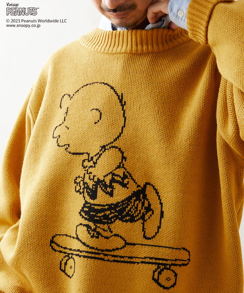 PEANUTS by relume 別注 ダブル ジャガードニット　スヌーピー PEANUTS / ピーナッツ 別注 ダブル ジャガードニット（ニット