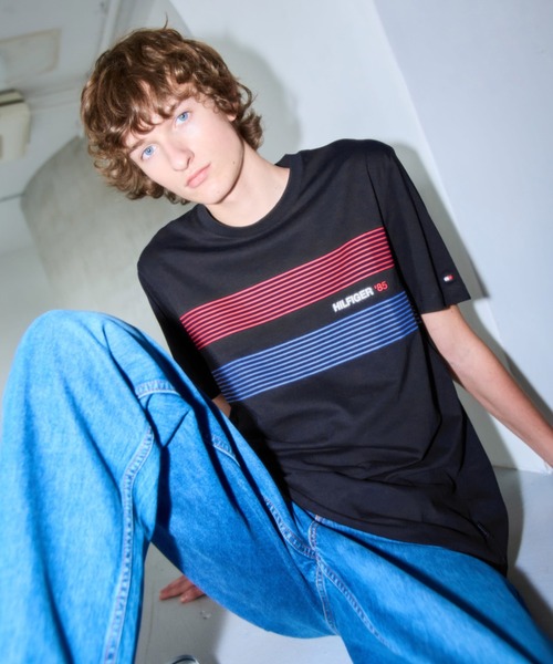 tシャツ 「オンライン限定」「ユニセックス」チェストストライプTシャツ メンズ レディース | TOMMY HILFIGER | 17