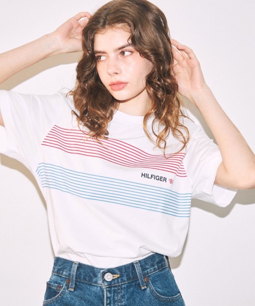 tシャツ 「オンライン限定」「ユニセックス」チェストストライプTシャツ メンズ レディース | TOMMY HILFIGER | 19
