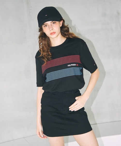 tシャツ 「オンライン限定」「ユニセックス」チェストストライプTシャツ メンズ レディース | TOMMY HILFIGER | 23