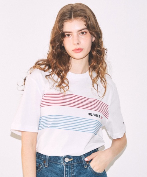 tシャツ 「オンライン限定」「ユニセックス」チェストストライプTシャツ メンズ レディース | TOMMY HILFIGER | 18