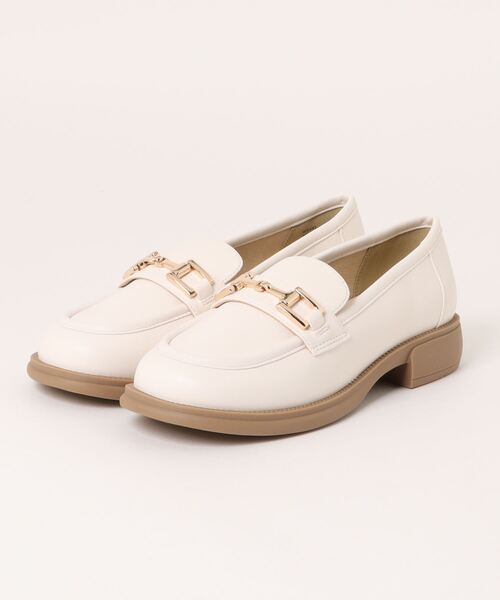 abc　白 26.5 ベージュ ABC-MART パンプス ABC SELECT エービーシーセレクト CASUAL LOAFER 3