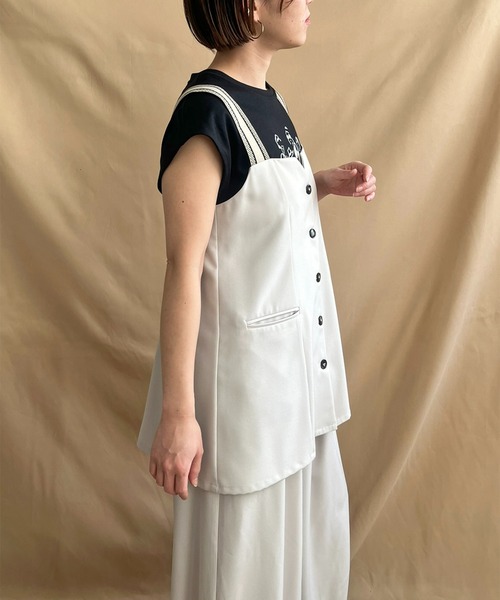 LHELBIE ベスト ジレキャミトップス レディース : ZOZOTOWN