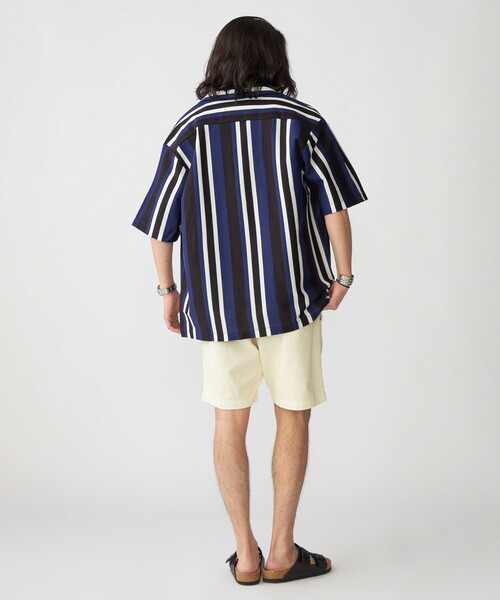 MM25SS ストライプジャカードオープンカラーシャツ　ミンサー　新品　未使用 DISCOVERED ディスカバード DC-SS22-SH-04 THOMAS MASON トーマス