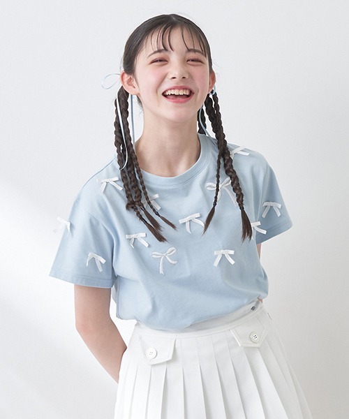 mezzo piano Junior（メゾピアノ ジュニア） tシャツ リボン＆リボンT