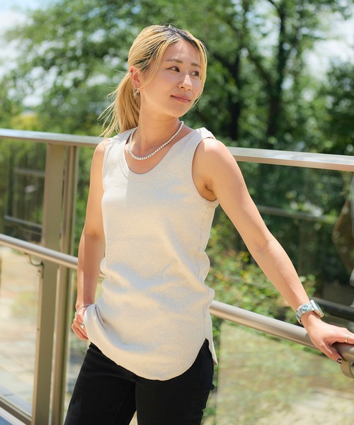 タンクトップ ノースリーブ CHIGNON テレコタンクトップ 8243-635KO レディース CHIGNON タンクトップ ノースリーブ テレコタンクトップ 8243