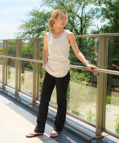 タンクトップ ノースリーブ CHIGNON テレコタンクトップ 8243-635KO レディース CHIGNON タンクトップ ノースリーブ テレコタンクトップ 8243