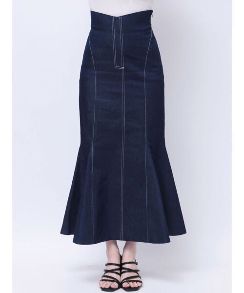 versach jeansシフォンラインストーンマーメイドスカート 黒 versach jeansシフォンラインストーンマーメイドスカート 黒