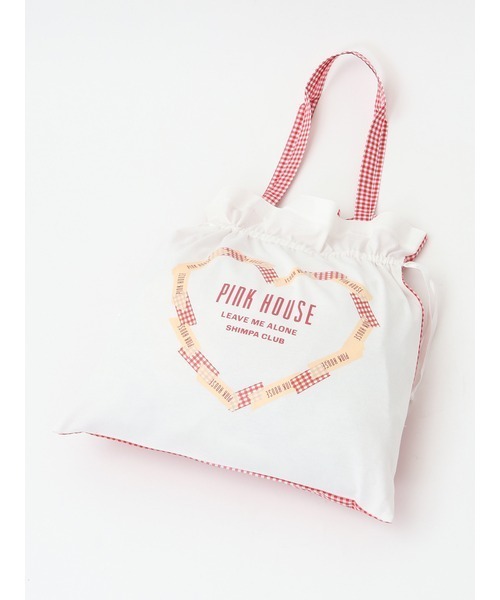 ピンクハウス 巾着バッグと靴下 PINK HOUSE ショルダーバッグ バッグ ハートプリント巾着バッグ