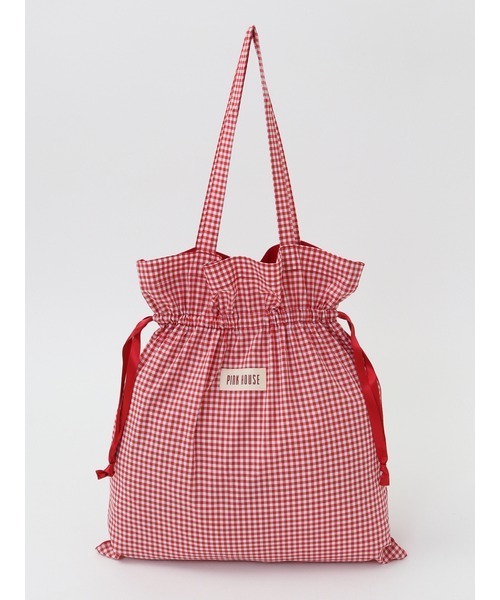 ピンクハウス 巾着バッグと靴下 PINK HOUSE ショルダーバッグ バッグ ハートプリント巾着バッグ