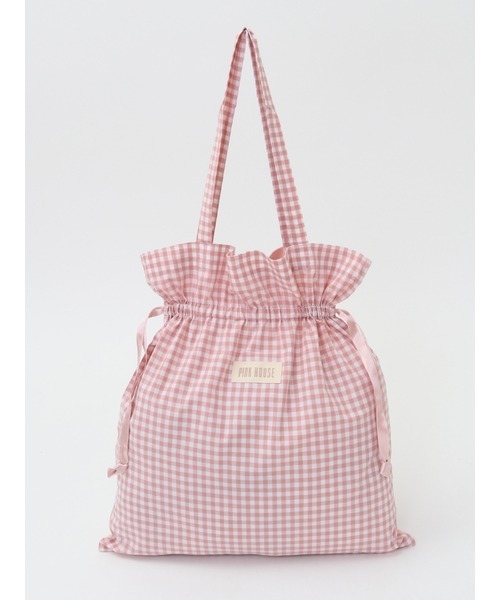 ピンクハウス 巾着バッグと靴下 セール】 ハートプリント巾着バッグ （トートバッグ）｜PINK