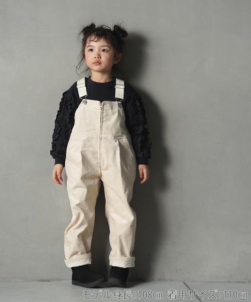 キッズオーバーオール 80cm 着画あり オーバーオール 子供服 男の子 デニムオーバーオール ストレッチ
