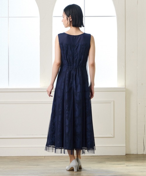 AIMER（エメ） ドレス ケープ付きチュールレース刺繍パーティードレス