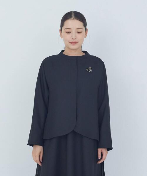 ADIEU TRISTESSE リバティプリントノーカラージャケット 38 ADIEU TRISTESSE リバティプリントノーカラージャケット 38