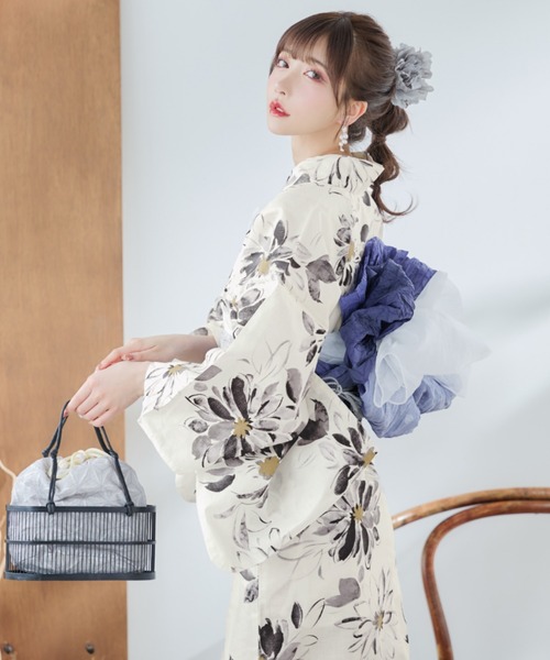 限定価格☆Sugar浴衣12点セット 即日発送】アイシーミントフラワー浴衣【浴衣3点セット 浴衣/帯