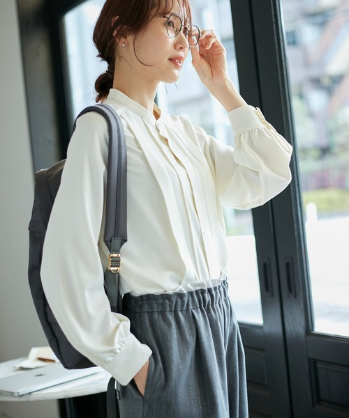 ROPE' PICNIC ブラウス シャツ Functionランダムタックブラウス