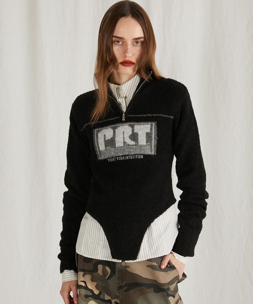 ニット セーター ラインリブハイネックニット/Line Rib High Neck Knit レディース